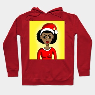 Christmas black santa Hoodie